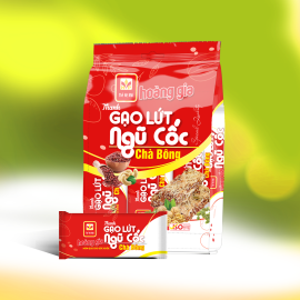 Thanh Gạo Lứt Ngũ Cốc Chà Bông Hoàng Gia 180g (10 thanh)