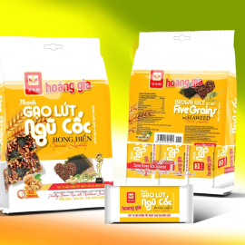 Thanh Gạo Lứt Ngũ Cốc Rong Biển Hoàng Gia 180g (10 thanh)