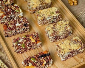 Cách làm thanh gạo lứt ngũ cốc chà bông không cần lò nướng