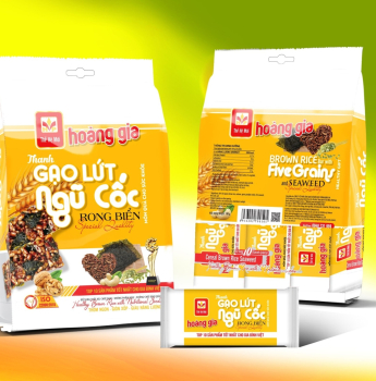 Thanh Gạo Lứt Ngũ Cốc Rong Biển Hoàng Gia 180g (10 thanh)